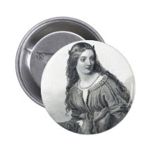 Shakespeare-Dame Anstecknadelbuttons