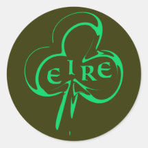 Shamrock Irland Ireland Eire Runde Sticker