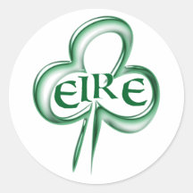 Shamrock Irland Ireland Eire Runder Aufkleber