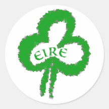 Shamrock Irland Ireland Eire Runder Sticker