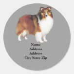 Sheltie Adressen-Etikett Sticker