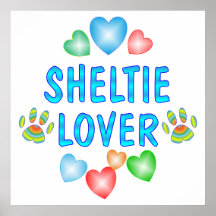 SHELTIE LIEBHABER PLAKATDRUCK