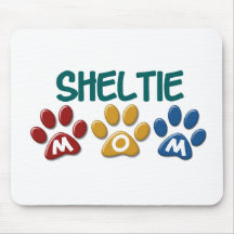 SHELTIE Mamma-Tatzen-Druck 1 Mauspad