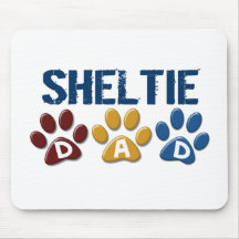 SHELTIE Vati-Tatzen-Druck 1 Mousepads