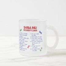 SHIBA INU Eigentums-Gesetze 2 Kaffee Tasse