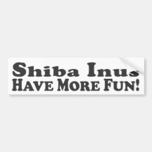 Shiba Inus haben mehr Spaß! - Autoaufkleber