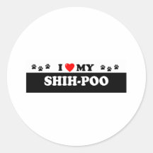 SHIH-POO RUNDER AUFKLEBER