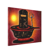 Shivlinga3 dehnte Leinwand-Druck aus Galerie Falt Leinwand