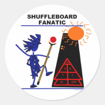 Shuffleboard-Fanatiker Runde Aufkleber