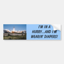 Shuttlestart, bin ich in Eile… und ich bin weari… Autosticker