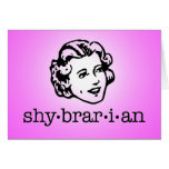Shybrarian (mit Gesicht) Grußkarten