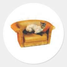 Siamesische Couch-Katze Stickers