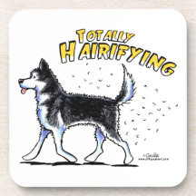 Sibirischer Husky total Hairifying Getränke Untersetzer