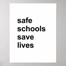 sichere Schulen retten die Leben Posterdruck