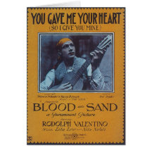Sie gaben mir Ihr Herz Vintage Songbook-Abdeckung Grußkarten