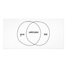 Sie ich fantastisches Venn Diagramm Photo Grußkarte