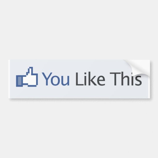 Sie mögen dieses Facebook (Autoaufkleber)