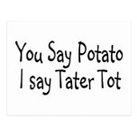 Sie sagen Kartoffel, die ich Tater Knirps sage Postkarten