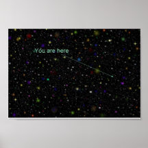 "Sie sind hier" Weltraumplakat
