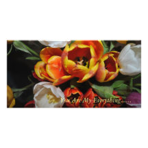 Sie sind mein alles knallende Rosen NoteCard Personalisierte Photo Karte