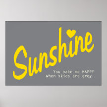 Sie sind mein Sonnenschein-Plakat