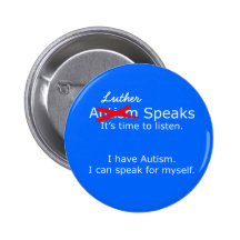 Sie sprechen Autismus sprechen Protest-Knopf BLAU Buttons