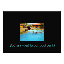 Sie werden zu unserem Pool-Party eingeladen! Personalisierte Einladungskarte