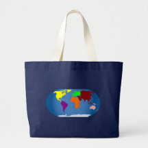 Sieben Kontinente gefärbt Taschen