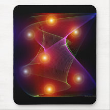 Sieben Sonne-abstrakte Digital-Kunst Mousepad