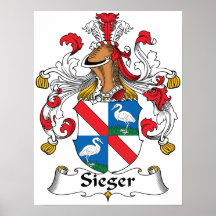 Sieger Family Crest Posters