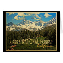 Sierra staatlicher Wald Kalifornien Grußkarte