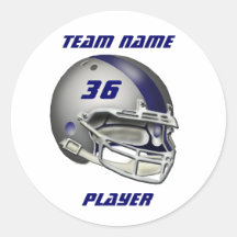 Silber-und Marine-Blau-Football-Helm Sticker