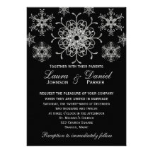 Silberne Wedding Glitter BLICK Schneeflocken laden Personalisierte Ankündigungskarte
