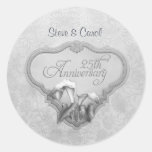 Silberner Calla-25. Hochzeitstag Sticker