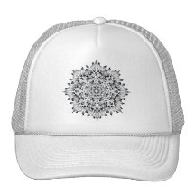 Silberner Flammen-Fernlastfahrer-Hut Retrokultkappen