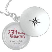 Silberner Hochzeitstag halsketten