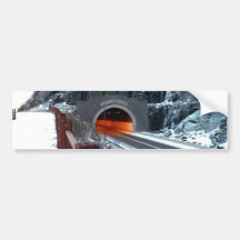 Silberner Nebenfluss-Tunnel Autoaufkleber