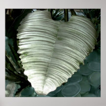 Silbernes Blatt Plakatdruck
