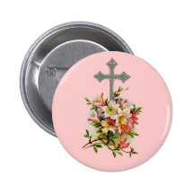 Silbernes christliches Kreuz Anstecknadel