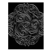 Silbernes keltisches Emblem Postkarten