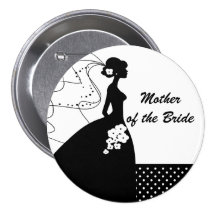 Silhouette-Braut-Mutter des Braut-Knopfes/Pin Anstecknadelbuttons