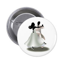 Silhouette eines Tanzen-Paares Anstecknadelbutton