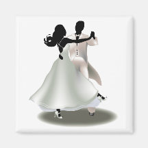Silhouette eines Tanzen-Paares Kühlschrankmagnete