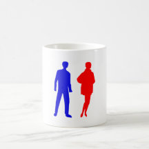 Silhouette Mann man Frau woman Tee Haferl