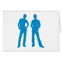 Silhouette Männer men Karten