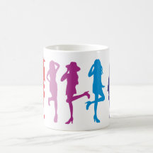 Silhouetten silhouettes Frauen women Kaffee Tassen