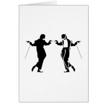 Silhouetten silhouettes Männer men Grußkarte
