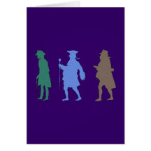 Silhouetten silhouettes Männer men Grußkarte