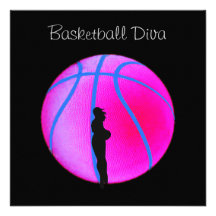 SimplyTonjia B-Ball-Diva auf schwarzer Einladung