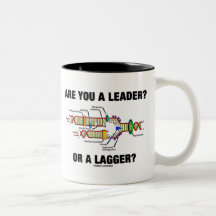 Sind Sie ein Führer? Oder ein Lagger? (DNS-Reprodu Kaffee Tasse
